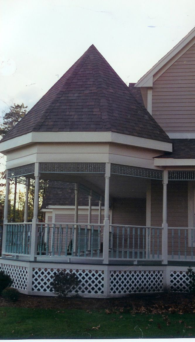 Octagon roof over porch