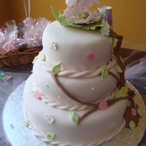 Vanilla cake with guava filling for a Baby Shower
