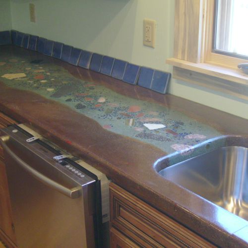 We did this countertop in a 100 year old adobe res