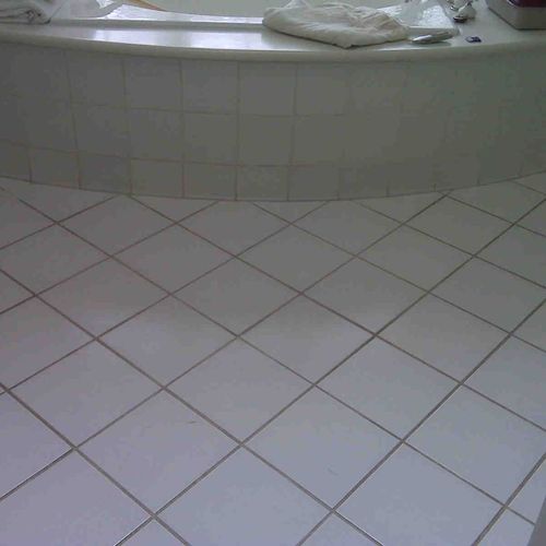 Bathroom floor before