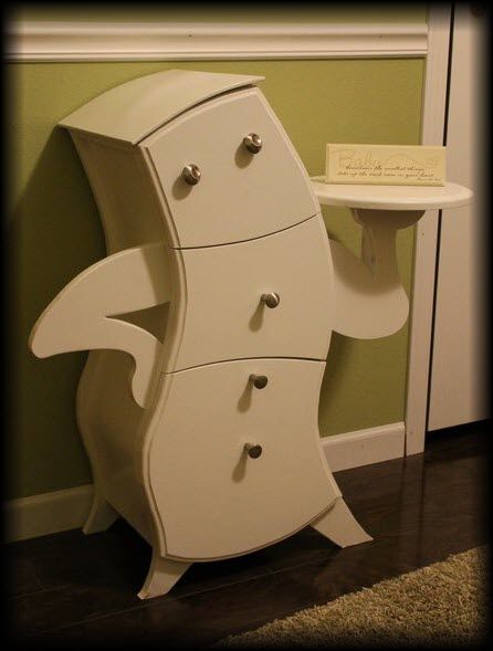 This end table was made specifically for a nursery