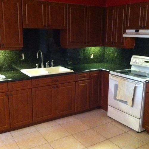 Kitchen remodeling:
-New kitchen cabinets.(birth w