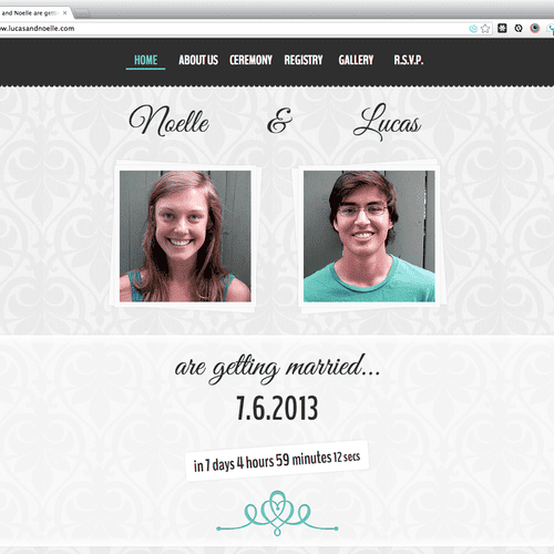 Wedding RSVP website for Lucas Quezada and Noelle 