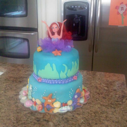 Fondant Little Mermaid Cake