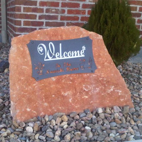Custom made Welcome and address signs