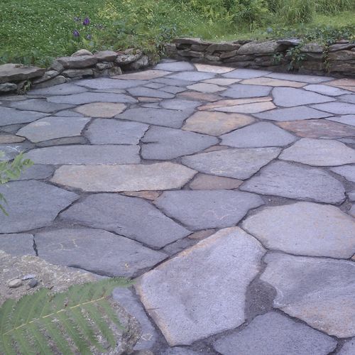 Stone patio, using Goshen stone