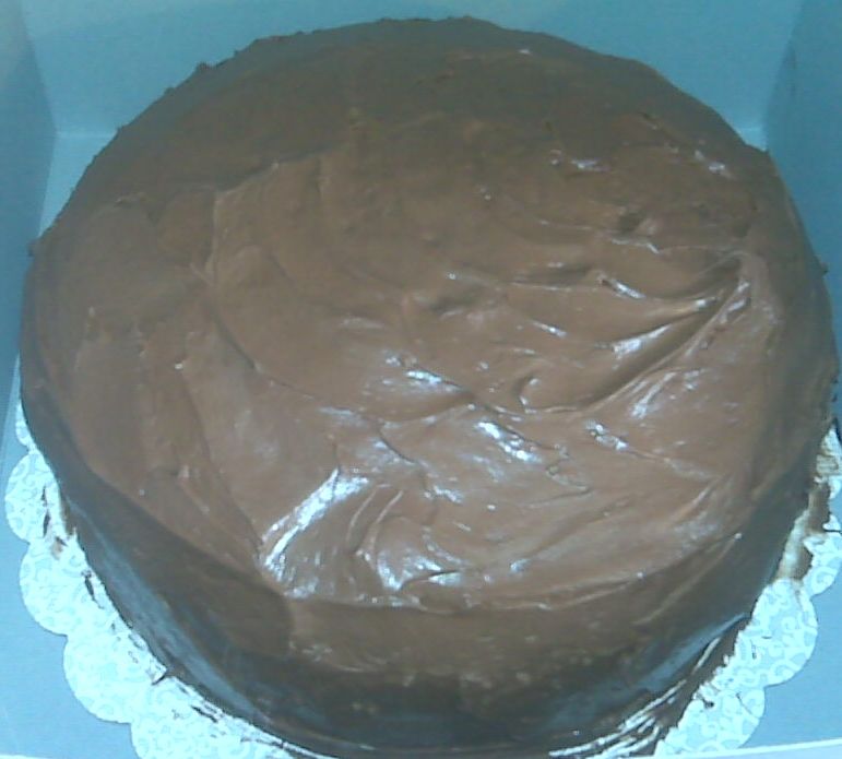 Yellow Cake with Chocolate Butter Cream Frosting