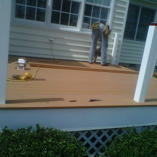 Replace wood deck and railing with composite
