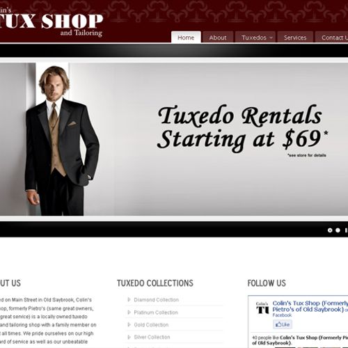 Tuxedo Retail Web Design