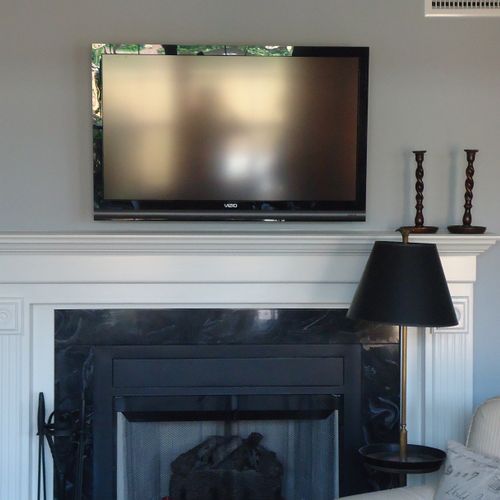 Our clients love puting their tvs over the firepla