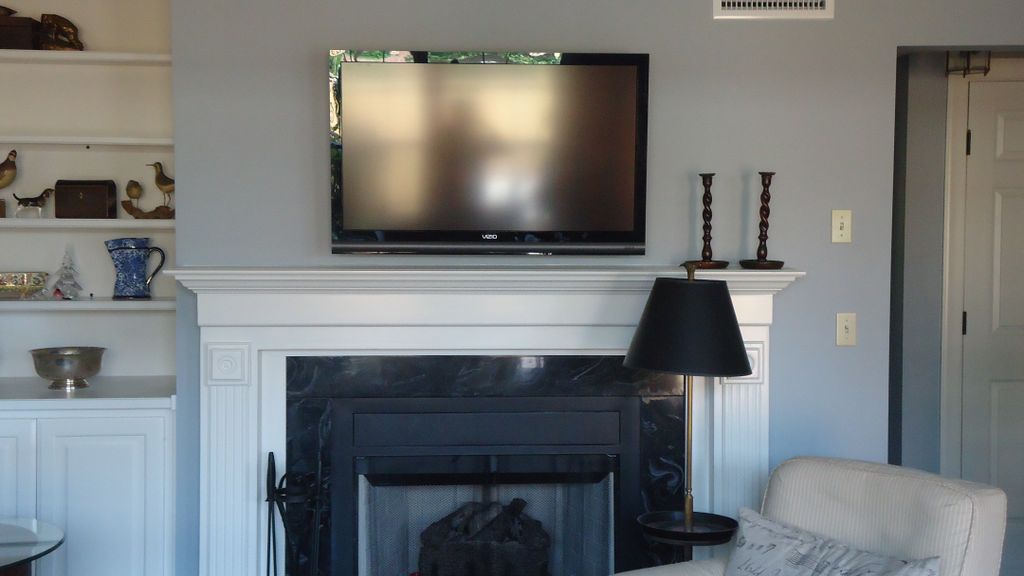 Our clients love puting their tvs over the firepla