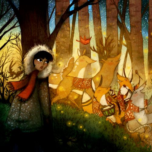Forest Parade - Children's Book Illustration