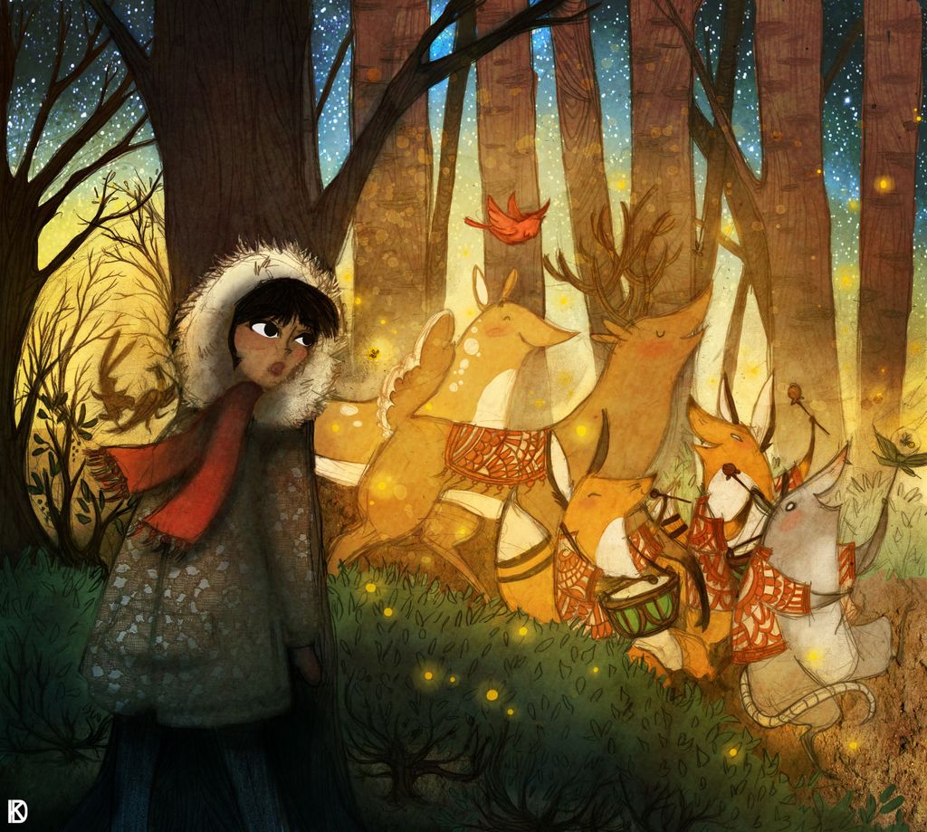 Forest Parade - Children's Book Illustration
