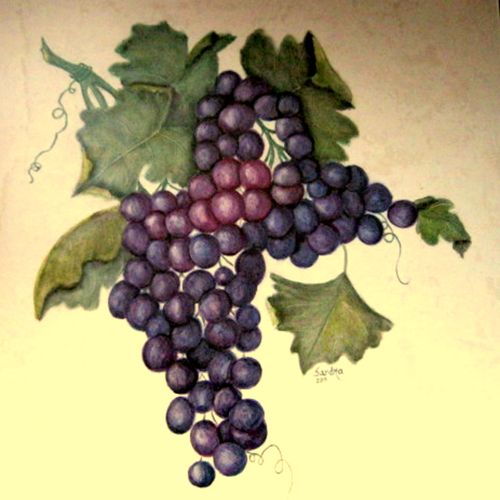 Purple and Blue Grapes