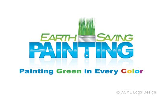 Earth Saving Painting Logo Design
