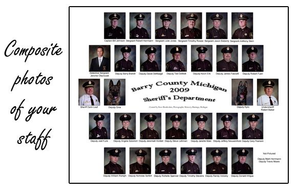 Staff photos made into composites for your staff a