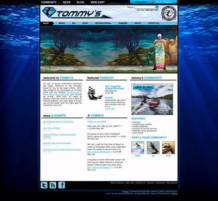 Tommy's Boats & Boards Website