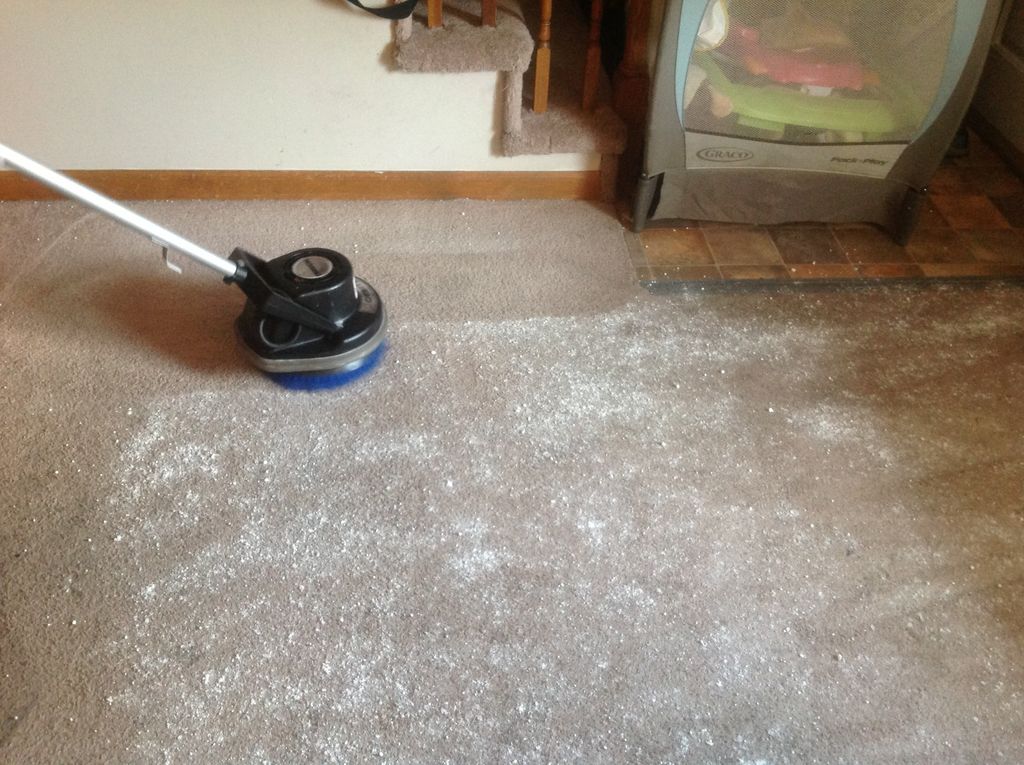 Our Oreck Orbitor can power through tough stains, 