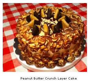 Peanut Butter Crunch Layer Cake by Sweet Indulgenc