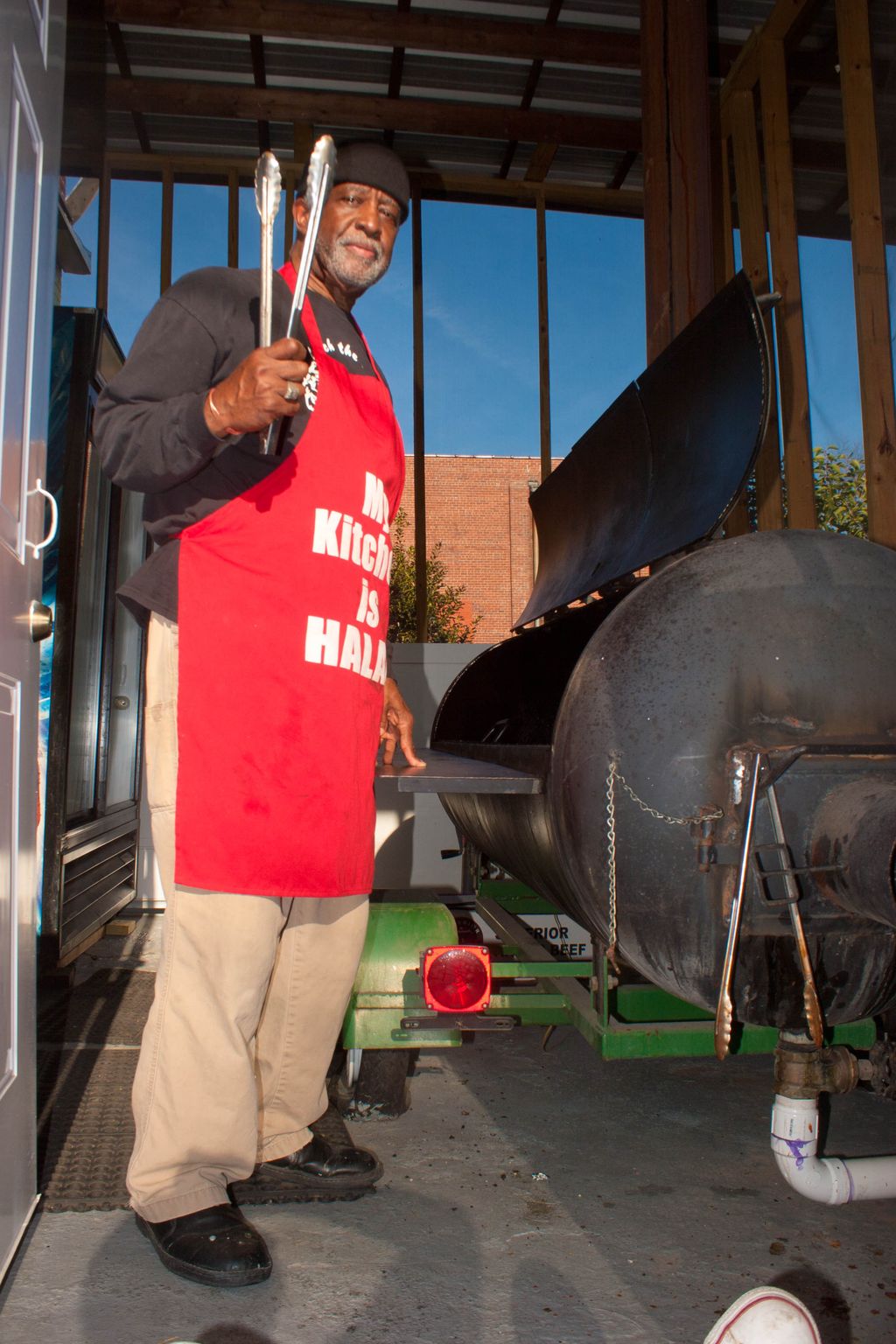 Chef Shujaa working his magic on the grill!!!
