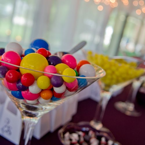 The candy "bar" at the reception.