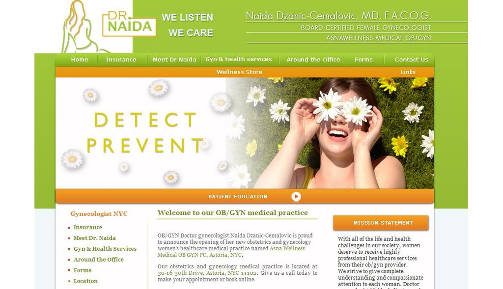 Gynecologist web site design, programming and succ