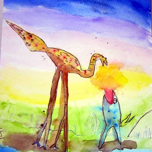 Klee inspired watercolor