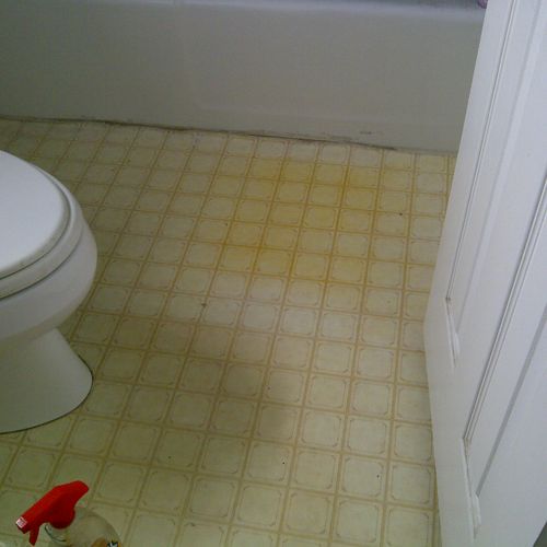 Bathroom floor - before