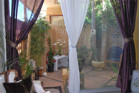 Courtyard at Our Sacred Space Wellness Center, whe