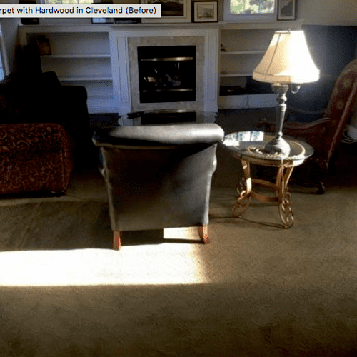 Replacing Carpet with Hardwood in Cleveland (Befor
