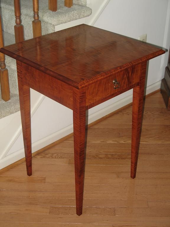 Accent Table in Tiger Maple