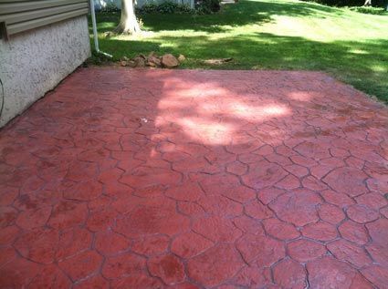 A stamped concrete patio from DiFelice Stamped Con