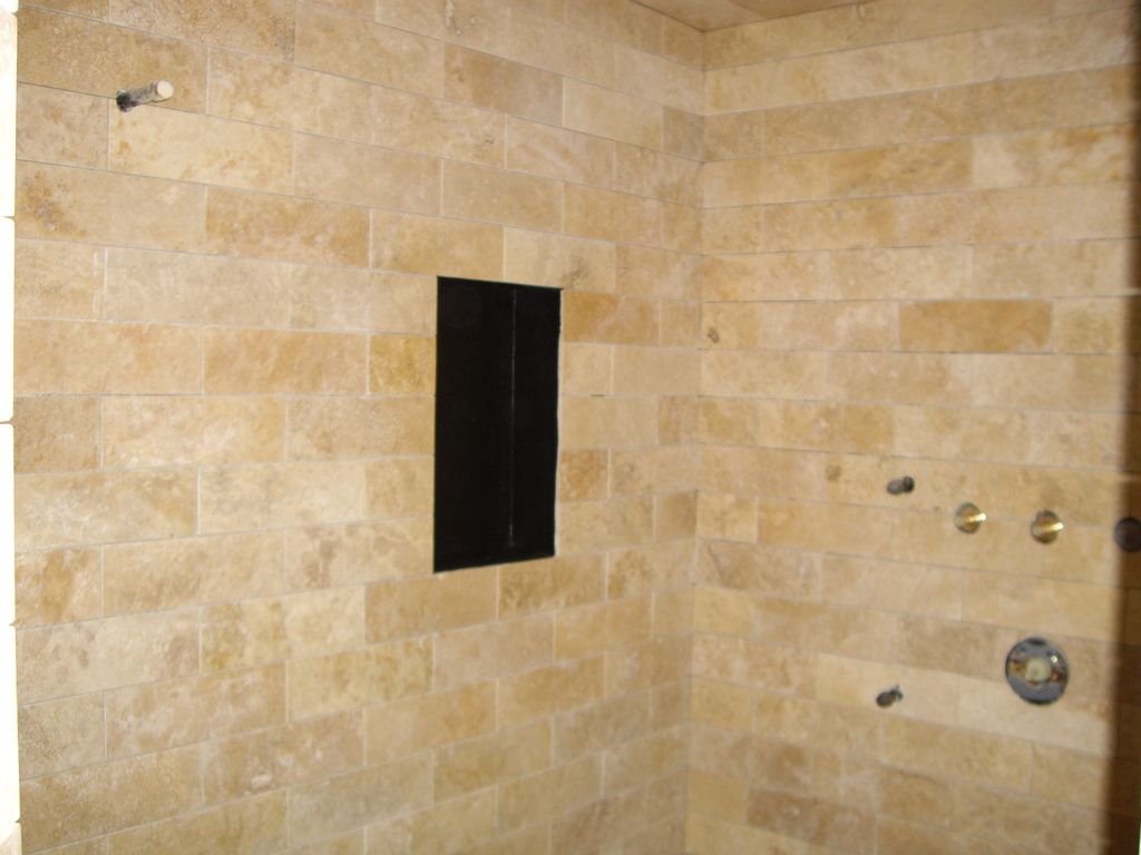 Limestone Shower walls