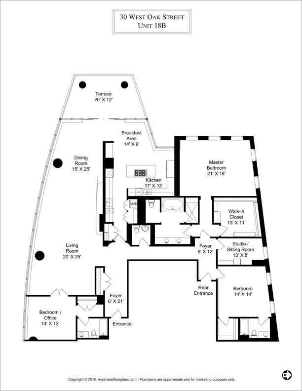 30 W Oak Street - a complex urban 3 bedroom, 3 bat