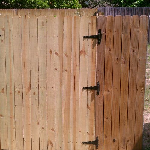 I use steel frame to reinforce wood gates.