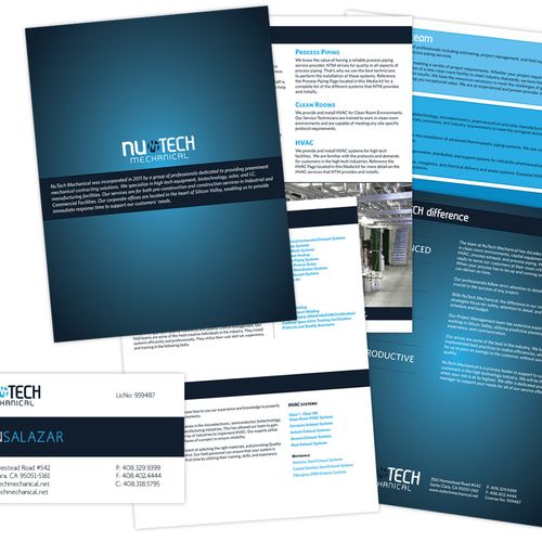 Logo, Business Card, and Marketing Brochure for Nu