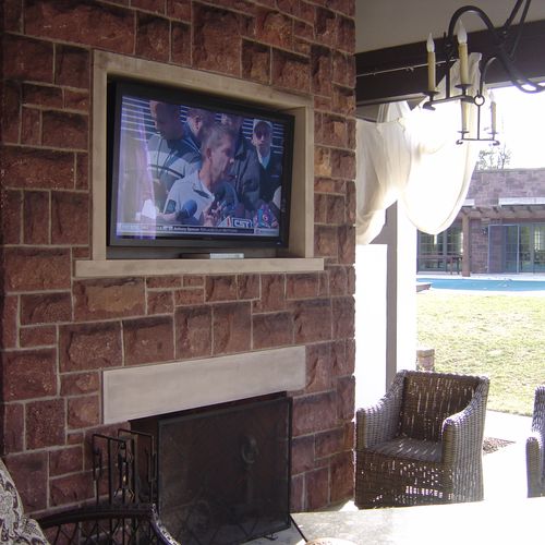 SunBrite Outdoor TV controlled via 
I-pad and soun