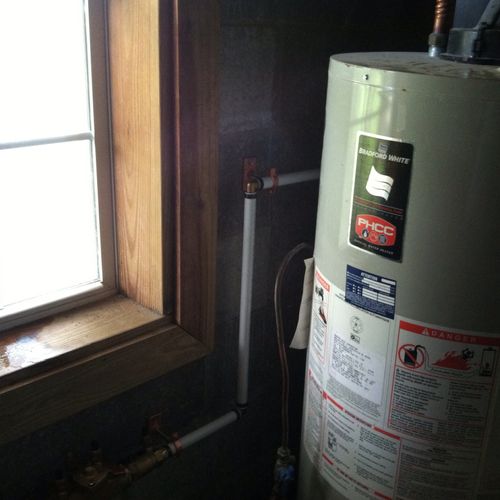 Typical water heater install