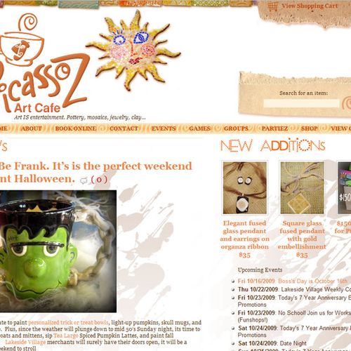 Picassoz Art Cafe
e-commerce site and blog