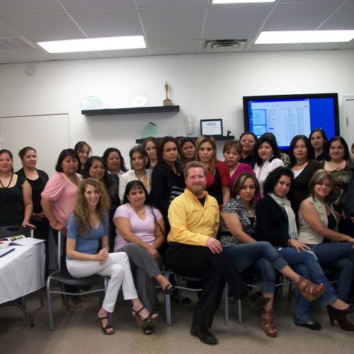 Group shot of one of our customer service training