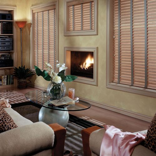 Wood Alloy Blinds with Decorative Tape
Custom