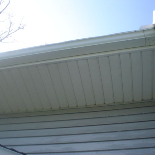 After exterior gutter cleaning