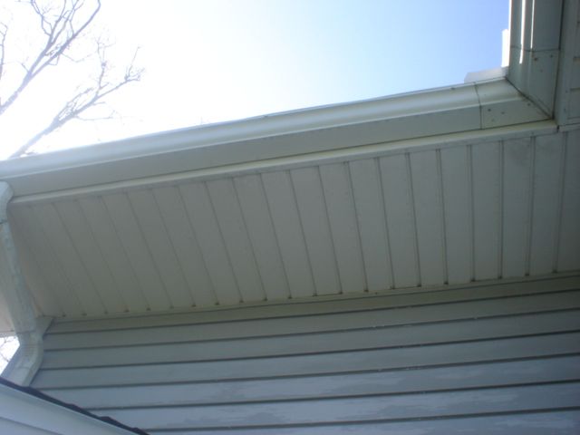 After exterior gutter cleaning