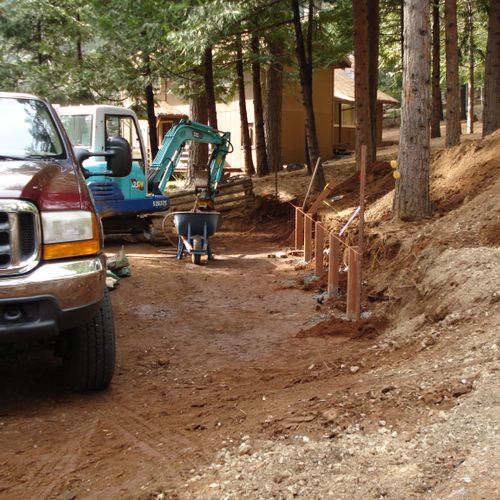 This project included leveling a pad for RV parkin