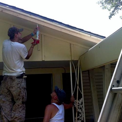 Fascia board repair and touch up paint