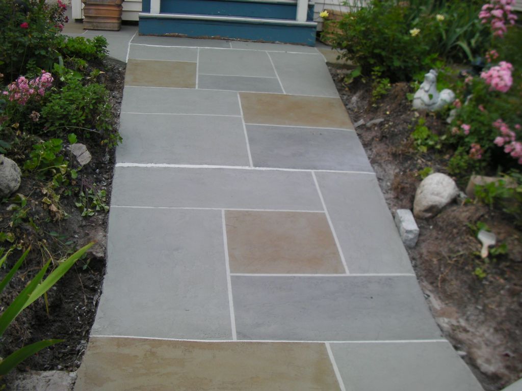 Blue Stone concrete overly over existing concrete