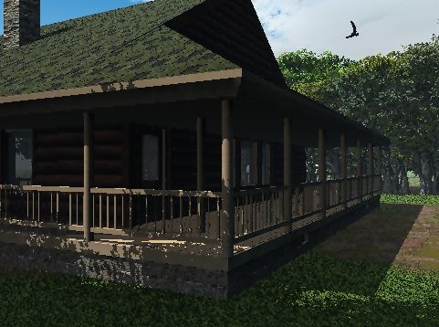 Log Cabin Rendering