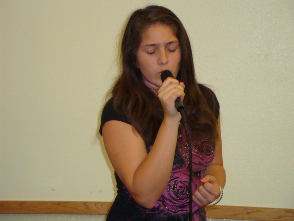 Andrea has the voice and is learning more about pe