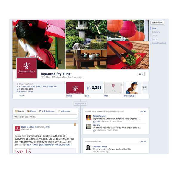 Social Media set up for Japanese Style.