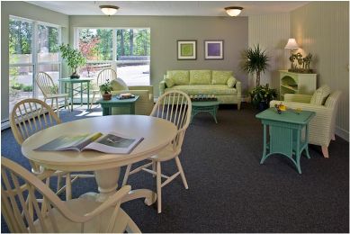 The Maples Lobby: Elderly housing